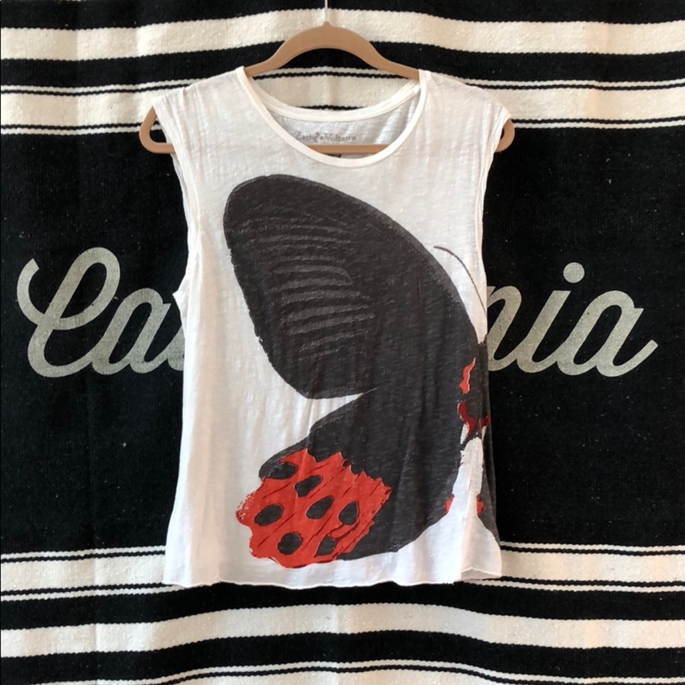 ZADIG & VOLTAIRE Sleeveless Butterfly T Shirt